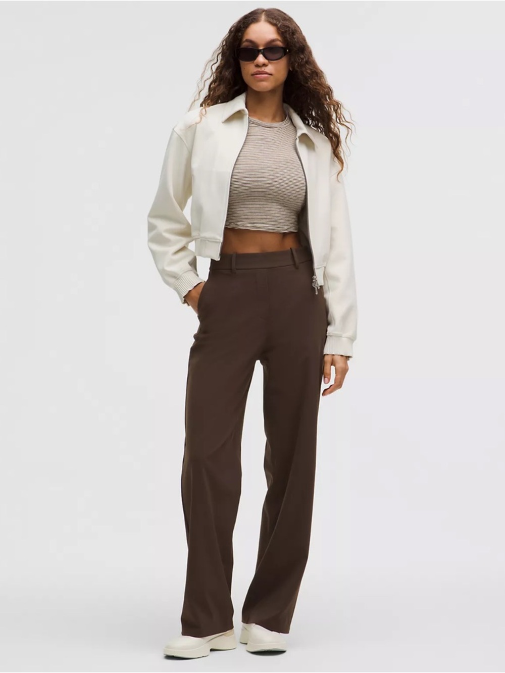 lululemon athletica Wide-Leg Trousers in Brown